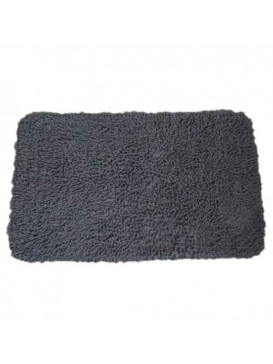 Πατάκι μπάνιου 100% βαμβάκι γκρι 50x80 cm