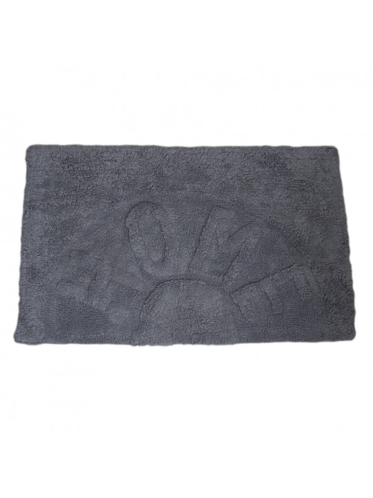 Πατάκι μπάνιου 100% βαμβάκι Home γκρι 50x80 cm