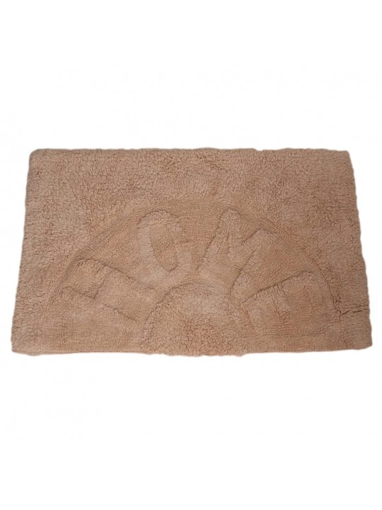 Πατάκι μπάνιου 100% βαμβάκι Home μπεζ 50x80 cm
