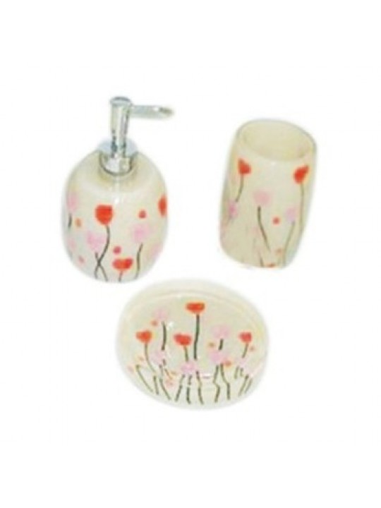 Σετ dispenser, ποτηροθήκη και σαπουνοθήκη καρδιά