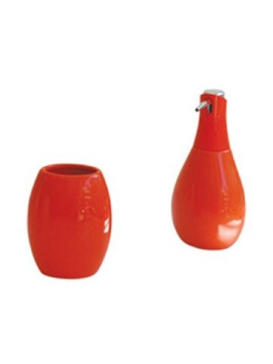 Σετ dispenser-ποτηροθήκη κεραμικά