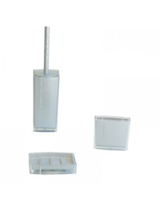 Σετ πιγκάλ, ποτηροθήκη και σαπουνοθήκη από ακρυλικό με στρασάκι