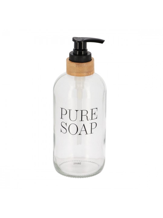 Ντισπένερ από γυαλί με bamboo  1 λίτρο