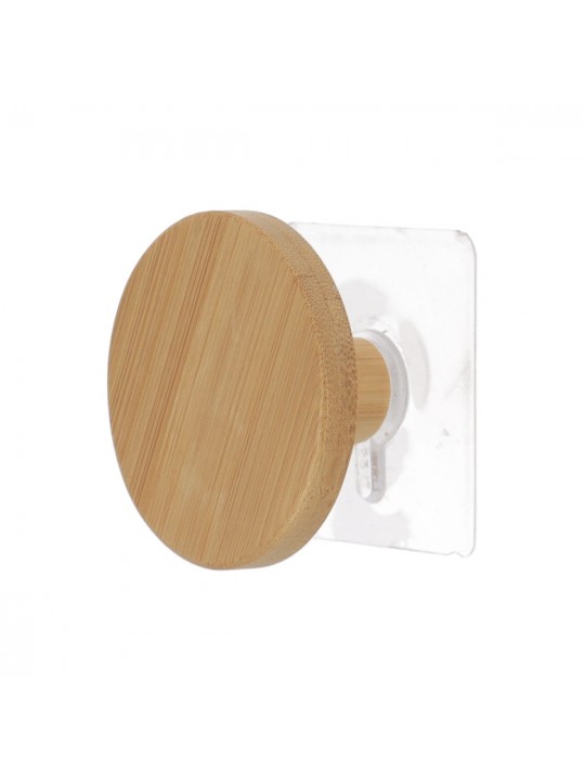 Kρεμάστρα  bamboo με αυτοκόλλητο 6,50 cm (Σετ 2 τεμάχια )