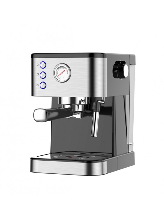 Hobby HEM-40446 Μηχανή Espresso 1350W Πίεσης 20bar Ασημί