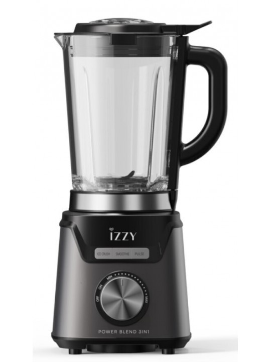 Izzy ΙΖ-6501 Μπλέντερ για Smoothies με Γυάλινη Κανάτα 1200W 1.5lt Μαύρο