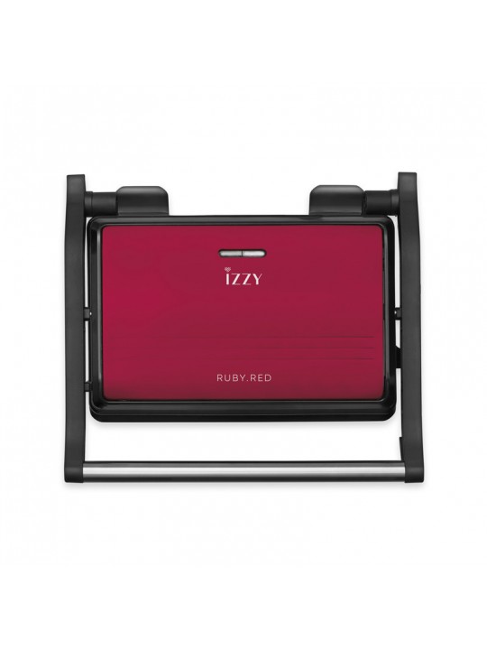 Izzy 224554 Panini Τοστιέρα για 2 Τοστ 1000W Κόκκινη