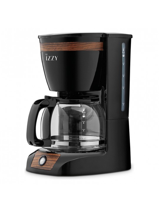 Izzy 224139 C108S Καφετιέρα Φίλτρου 950W Wooden Black Izzy 224139 C108S Καφετιέρα Φίλτρου 950W Wooden Black