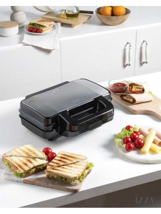 Τοστιέρα Izzy 224742 Γκριλιέρα με Αποσπώμενες Πλάκες 1000W Inox IZ-2036 Τοστιέρα Izzy 224742 Γκριλιέρα με Αποσπώμενες Πλάκες 1000W Inox IZ-2036
