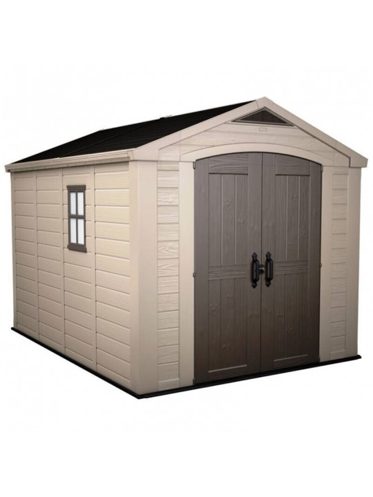 Πλαστική Αποθήκη Κήπου Factor με Διπλή Πόρτα Μ2.57xΠ2.55xΥ2.43m - 26.00094