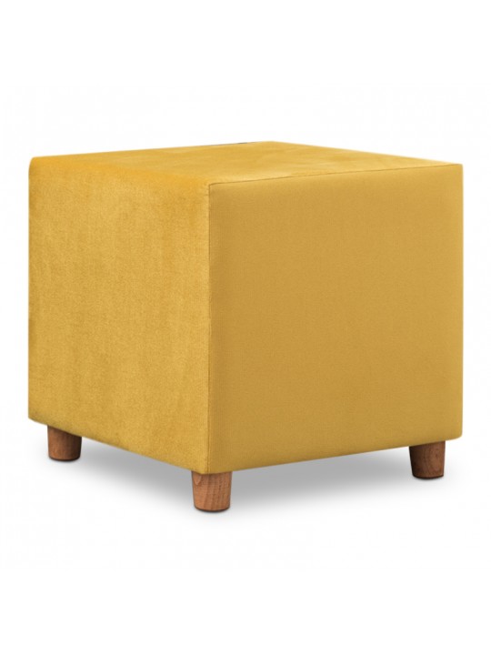Σκαμπώ Daisy Megapap υφασμάτινο χρώμα κίτρινο 40x40x40εκ.
