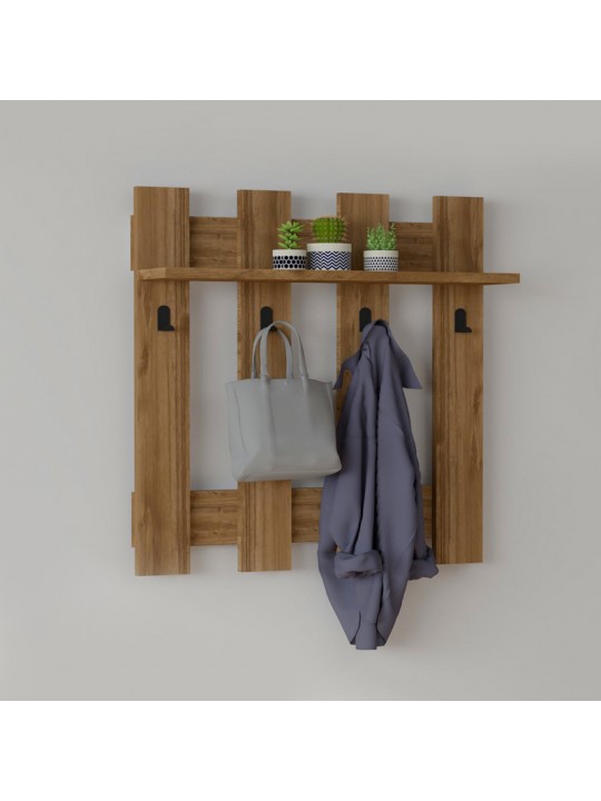Κρεμάστρα τοίχου Carina Megapap χρώμα sapphire oak 70x18x70εκ.
