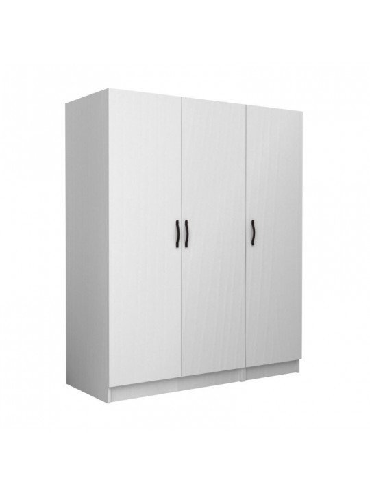 Ντουλάπα ρούχων Victoria Megapap τρίφυλλη χρώμα λευκό 150x60x181εκ.
