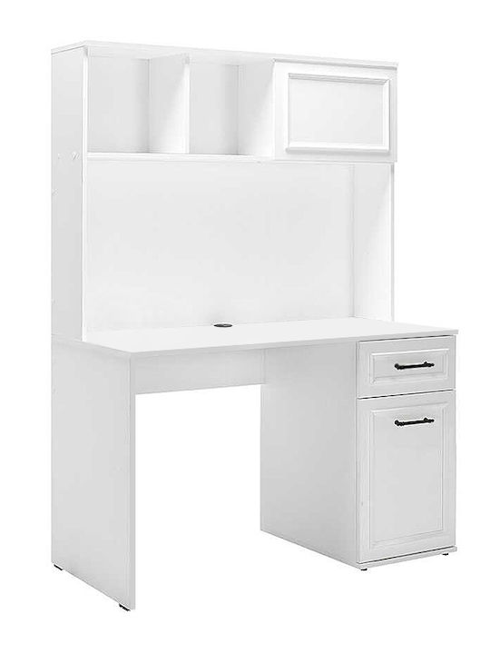 Γραφείο εργασίας Country Megapap χρώμα λευκό 120x60x167εκ.