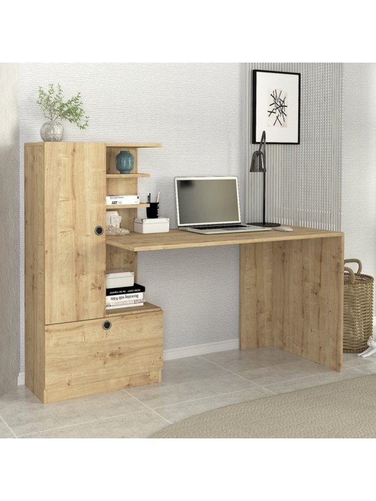 Γραφείο εργασίας Domingo Megapap χρώμα sapphire oak 149,5x60x120εκ.