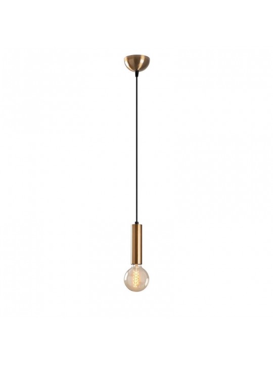 Φωτιστικό οροφής Lizy Megapap E27 μεταλλικό μονόφωτο χρώμα χρυσό vintage Ø4x111εκ.