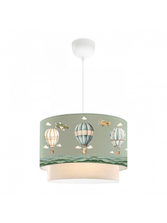 Φωτιστικό οροφής Goofy Megapap υφασμάτινο μονόφωτο με χαριτωμένα αερόστατα 30x20x70εκ.