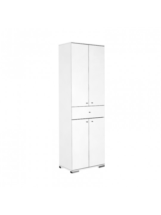 Ντουλάπα ρούχων Diamond Megapap δίφυλλη σε χρώμα λευκό 60x38x187εκ.