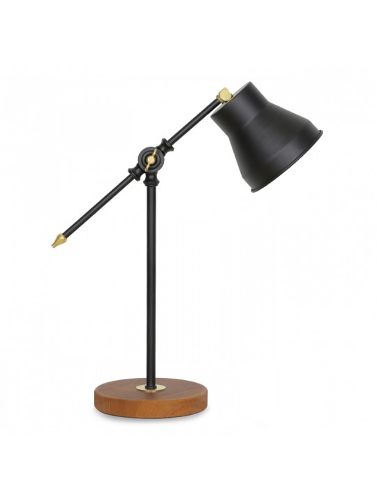 Φωτιστικό γραφείου Paule Megapap μέταλλο/Mdf χρώμα μαύρο 12x12x44εκ.