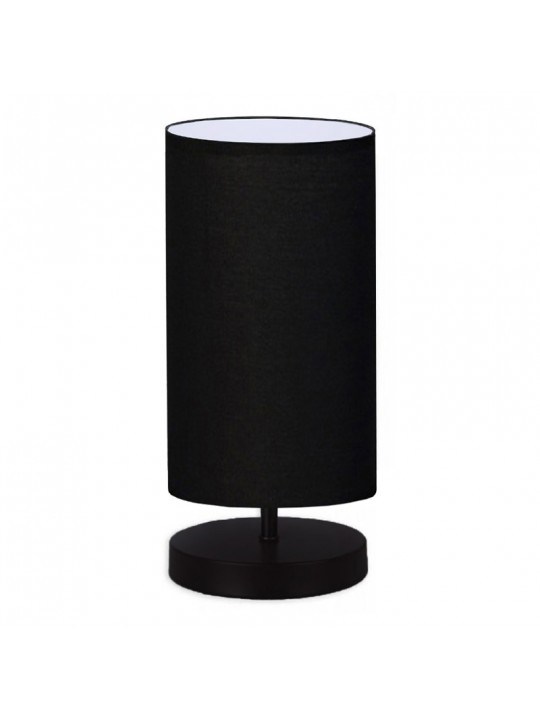 Φωτιστικό επιτραπέζιο Winkler Megapap ύφασμα/ξύλο/μέταλλο χρώμα μαύρο 15x24x30εκ.