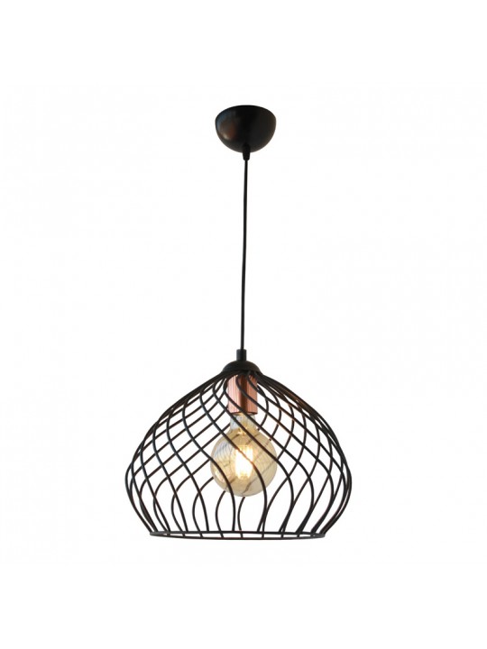 Φωτιστικό οροφής Dennis Megapap μεταλλικό μονόφωτο χρώμα μαύρο 21x30x70εκ.