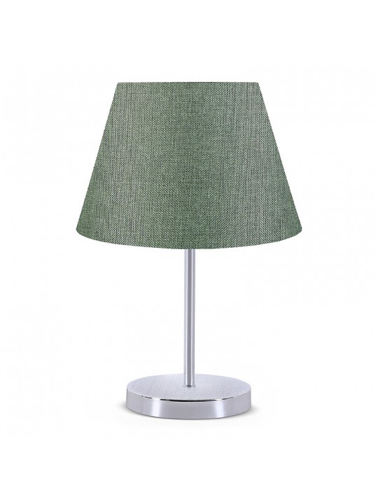 Φωτιστικό επιτραπέζιο Jules Megapap ύφασμα Pvc/χρώμιο χρώμα κυπαρισσί/ασημί 22x17x37εκ.