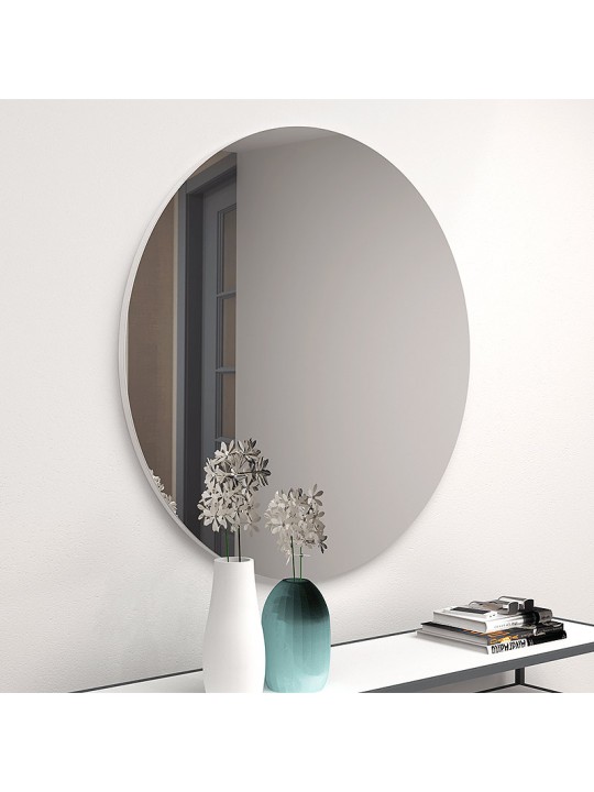 Καθρέφτης τοίχου Losta Megapap χρώμα λευκό 60x60x2,2εκ.