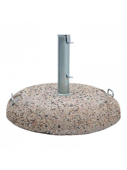Βάση ομπρέλας τσιμεντένια ψηφιδωτή με λαβές 70kg. με σωλήνα Φ62cm.
