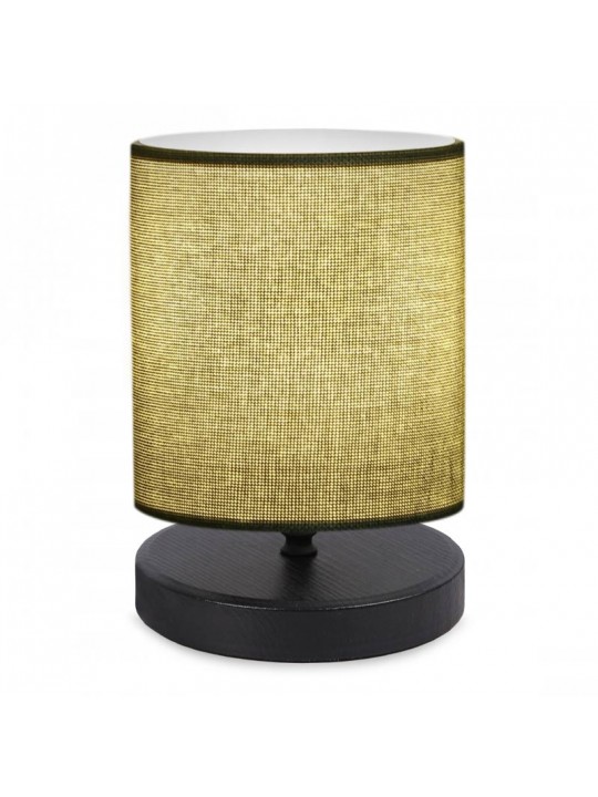 Φωτιστικό επιτραπέζιο Hassard Megapap ύφασμα/Mdf χρώμα πράσινο/μαύρο 15x16x22εκ.