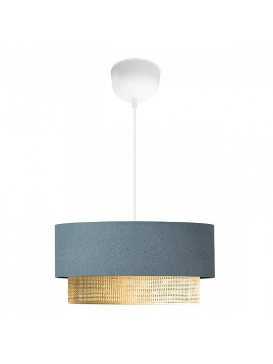 Φωτιστικό οροφής Lucifer Megapap E27 υφασμάτινο χρώμα μπλε ανθρακί 30x15x70εκ.