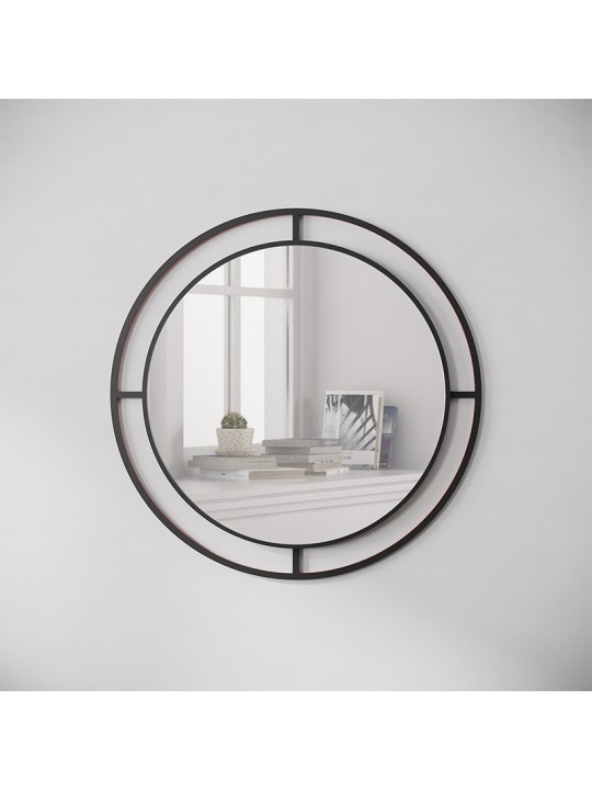 Καθρέφτης τοίχου Bubble Megapap αλουμινίου χρώμα μαύρο 57x2x57εκ.