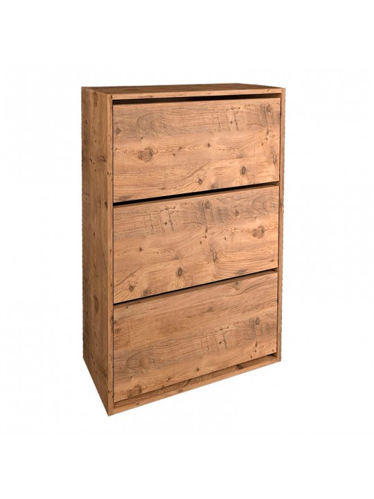 Παπουτσοθήκη μελαμίνης Nave Megapap 18 ζευγών χρώμα pine oak 73,6x24x110εκ.