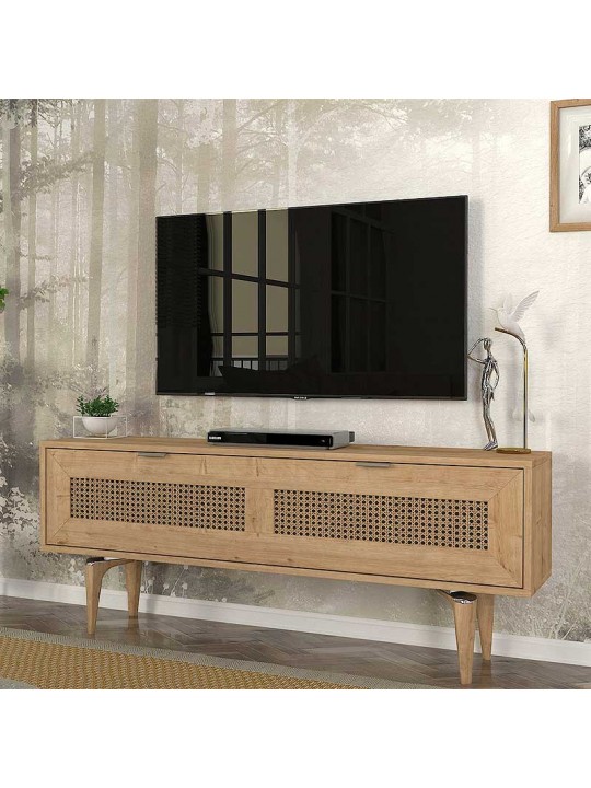 Έπιπλο τηλεόρασης Sirona Megapap από μελαμίνη χρώμα sapphire 140x30x55εκ.