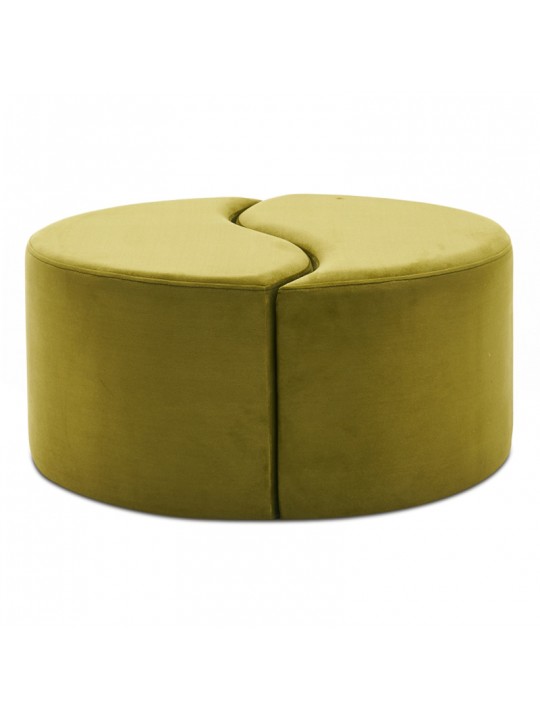 Σκαμπώ Alis Megapap βελούδινο χρώμα πράσινο 80x80x40εκ.