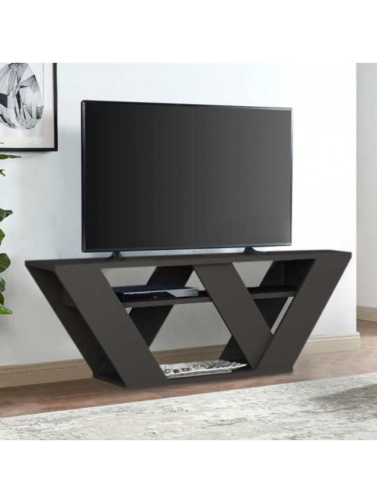Έπιπλο τηλεόρασης Pipralla Megapap μελαμίνης χρώμα ανθρακί 110x30x40εκ.