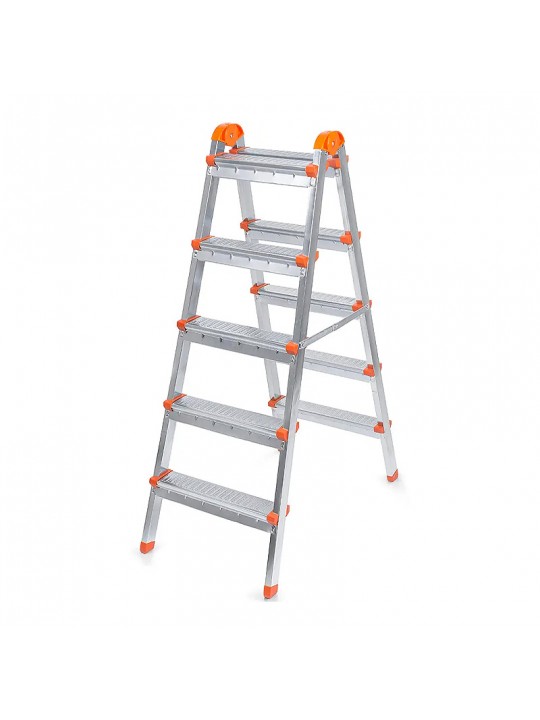 Σκάλα Double Step Perilla μεταλλική 5+5 σκαλοπάτια 117εκ.