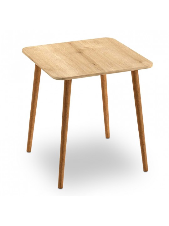 Τραπέζι Kare Megapap από μελαμίνη χρώμα oak 70x70x72εκ.
