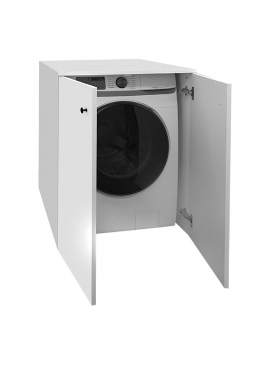 Έπιπλο πλυντηρίου Gray Megapap από μελαμίνη χρώμα λευκό 70x66x90εκ.