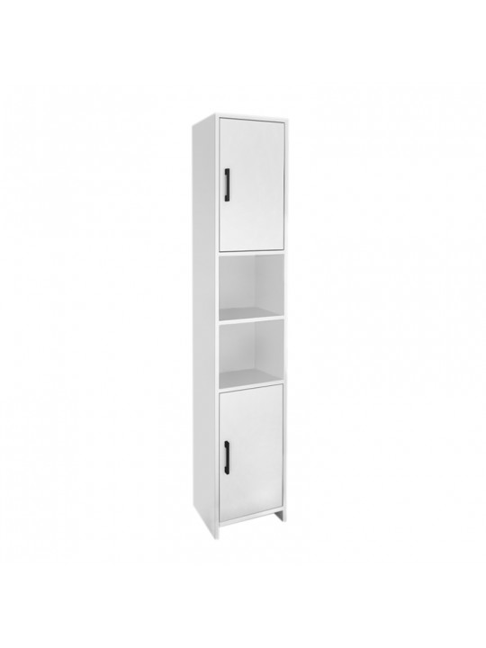 Έπιπλο κουζίνας - μπάνιου Hobbes Megapap από μελαμίνη χρώμα λευκό 35x30x180εκ.