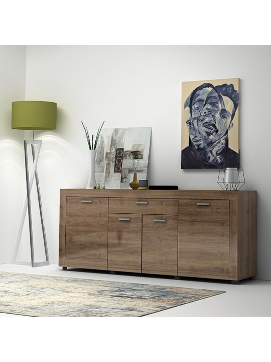 Μπουφές μελαμίνης Joseph Megapap χρώμα καρυδί 177x40x76εκ.