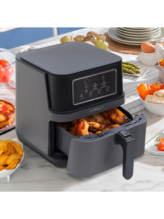 Φριτέζα αέρος - AirFryer LUXELL με αποσπώμενο κάδο 7,5lt χρώμα μαύρο 1550-1850W