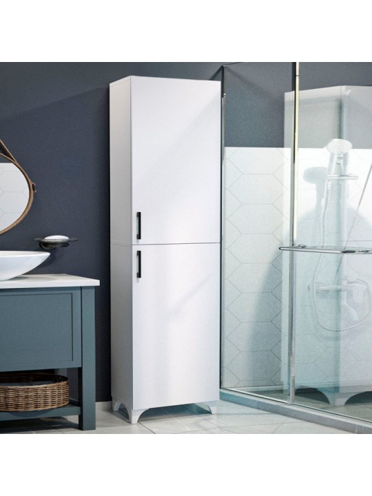 Ντουλάπι κουζίνας/μπάνιου Charlie Megapap χρώμα λευκό 49x31,8x173,9εκ.