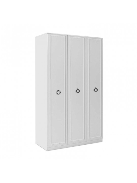 Ντουλάπα ρούχων Hampton Megapap τρίφυλλη χρώμα λευκό 103x52x185εκ.