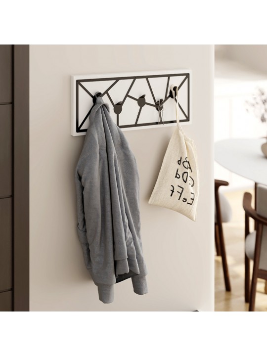 Κρεμάστρα τοίχου Trace Megapap χρώμα λευκό 74,6x1,8x26,6εκ.