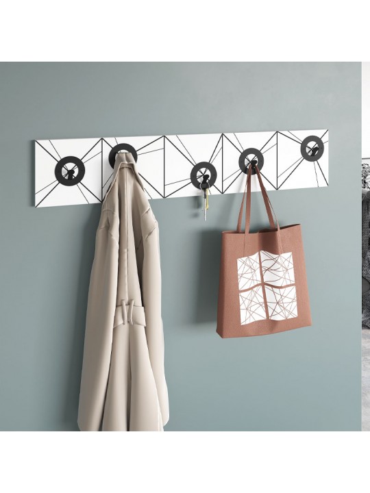 Κρεμάστρα τοίχου Vizy Megapap χρώμα λευκό 90x1,8x18εκ.