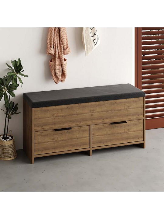 Παπουτσοθήκη Cove Megapap χρώμα ανοιχτό καφέ 106x34x51,5εκ.