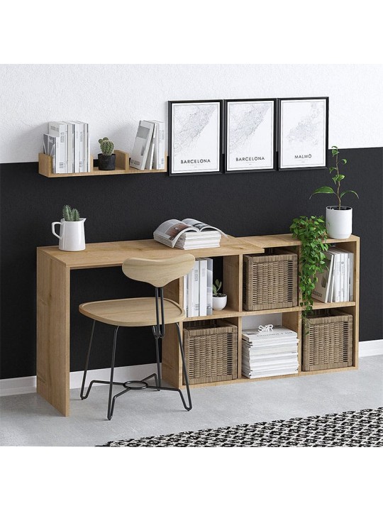 Γραφείο εργασίας Blake Megapap χρώμα φυσικό οξιάς 145x45x74εκ.