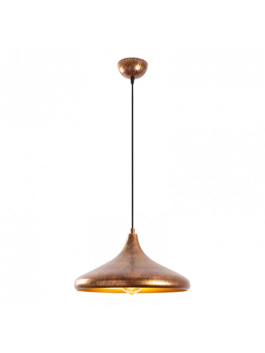 Φωτιστικό οροφής Barek Megapap E27 μεταλλικό μονόφωτο χρώμα bronze Φ34x119εκ.