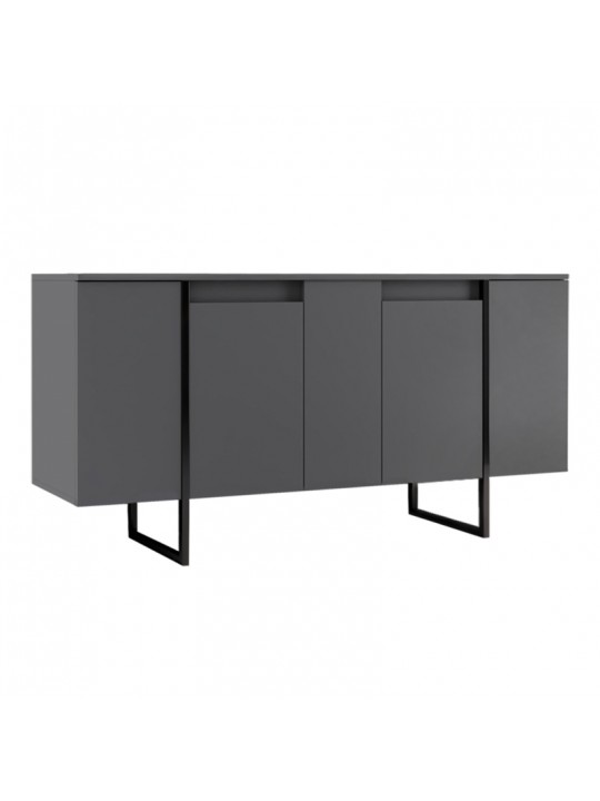 Μπουφές Luxe Megapap χρώμα ανθρακί 160x35x80εκ.
