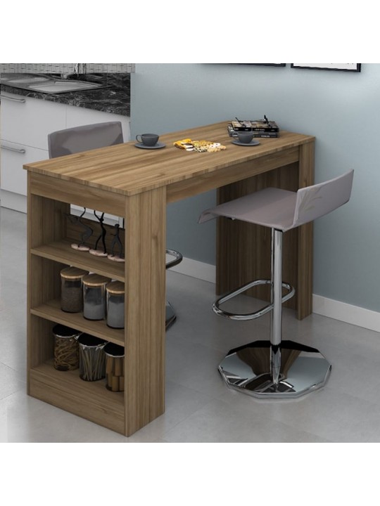 Τραπέζι μπαρ Deep Megapap χρώμα καρυδί 120x50x100εκ.